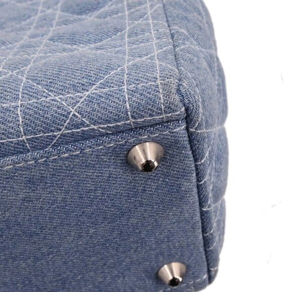 Christian Dior Light Blue Denim Lady Dior Cannage 2way Handbag - Picture 7 of 10